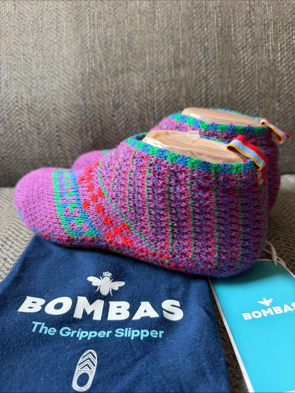 Bombas Sherpa Lined Youth The Gripper Slipper Multicolor Size: 1-5